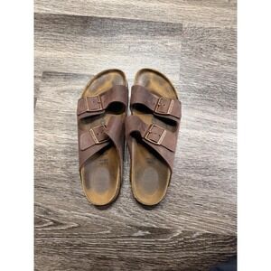 Birkenstock Arizona Oiled Leather Sandals Tobacco Brown Mens 41 L10 M8